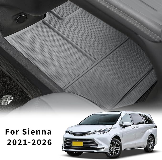 Center Console Organizer Lower Tray for Toyota Sienna 2021-2026 Accessories Upgraded Console Bottom Organizer Silicone(Gray)