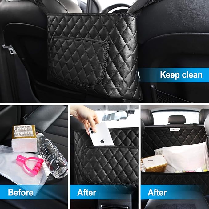 Car Handbag Holder, Seat Back Organizer, Barrier of Backseat Pet Kids, Purse Storage & Pocket, Car Accessories, Mesh Handbag Holder