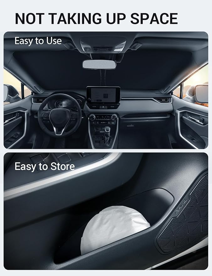 Proadsy 2026 Upgrade Front Windshield Sun Shade Foldable Sunshade Protector Custom Fit 2017-2022 CRV SUV LX EX EX-L EX-L Navi Touring Accessories