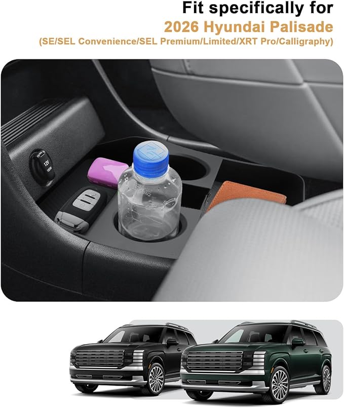 2026 Hundai Palisade Lower Center Console Organizer - For 2026 Palisade TPE Lower Console Organizer Tray - Compatible with 2026 Hundai Palisade(SE/SEL/Limited/XRT Pro/Calligraphy) Accessories