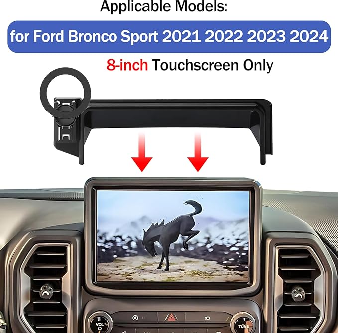 Car Phone Holder for Ford Bronco Sport 2021-2024 8-Inch Touchscreen, Cell Phone Mount Compatible with MagSafe