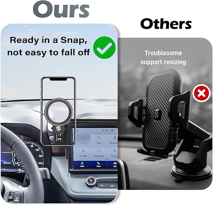 Car Phone Holder for Ford Maverick 2022 2023 2024 Accessories Apply to 8 Inch Touch Screen Fixed Clip Magnetic Cell Phone Mount Hands-Free 360 Degree Rotation