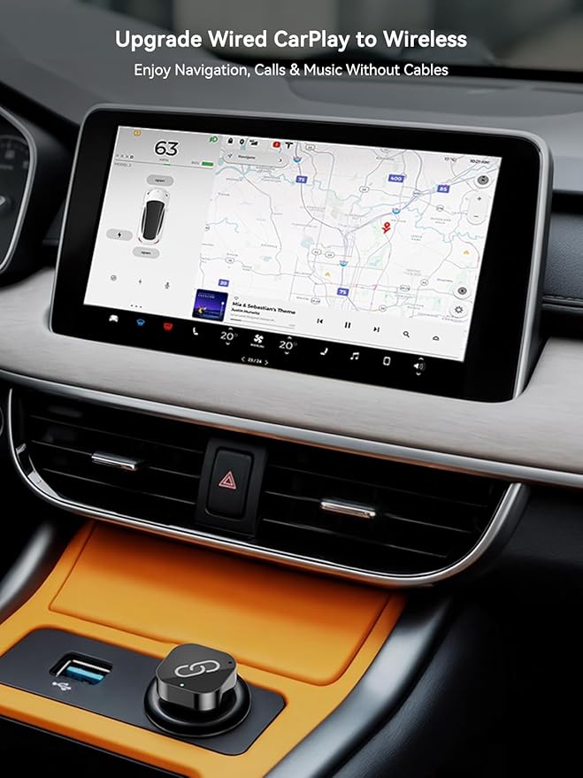 Wireless CarPlay Adapter USB C – Wireless Android Auto Adapter Type-C, Converts Factory Wired CarPlay & Android Auto to Wireless, Fast Bluetooth & WiFi Auto Connect, Plug & Play 2026