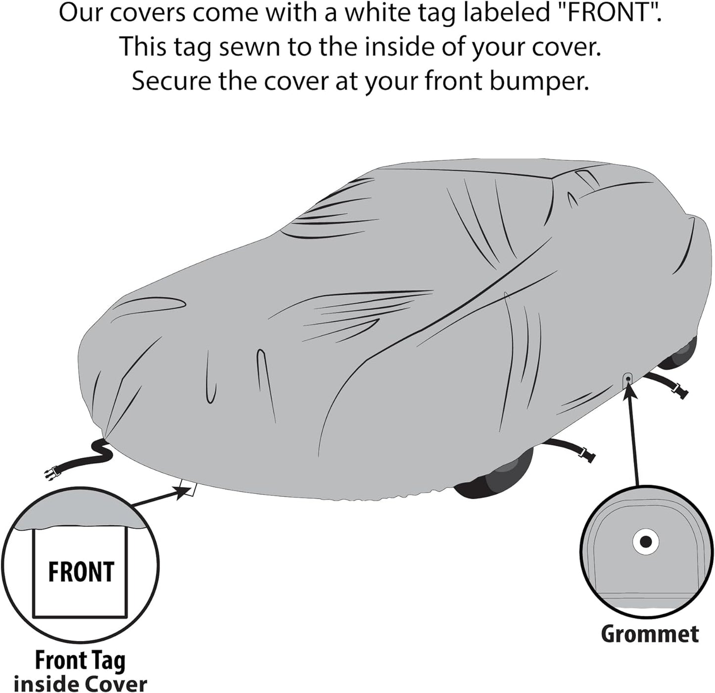 5 Layer Car Cover for 2022-2024 Jeep Grand Wagoneer SUV 4-Door, Pollution, Dust, Sun, Snow, Rain, Hail All Weather Protection, Breathable, Gray