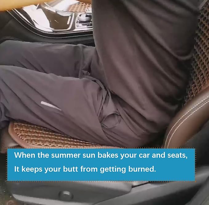 New Summer Vented Cooling Air Mesh Seat Cushion Pad for Car,Universal Ventilated Breathable Seat Cover Fits Car SUV Truck Van Pickup of Driving Seat for Men Women (Brown-BackCushion-1PCS)