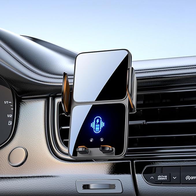 Wireless Car Charger,15W Fast Charging Auto-Clamping Car Charger Phone Mount Air Vent Cell Phone Holder,Fit for iPhone Android and All Smartphones