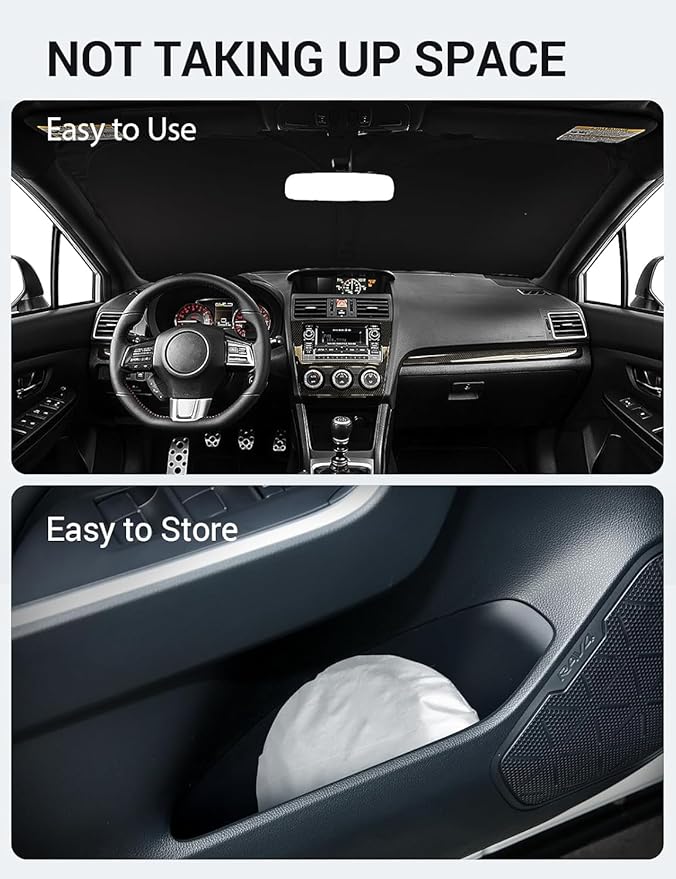 Proadsy 2026 Upgrade Windshield Sun Shade Custom Fit 2008-2014 WRX Foldable Front Sunshade Protector Sun Visor Blocks UV Rays Keep Car Cooler