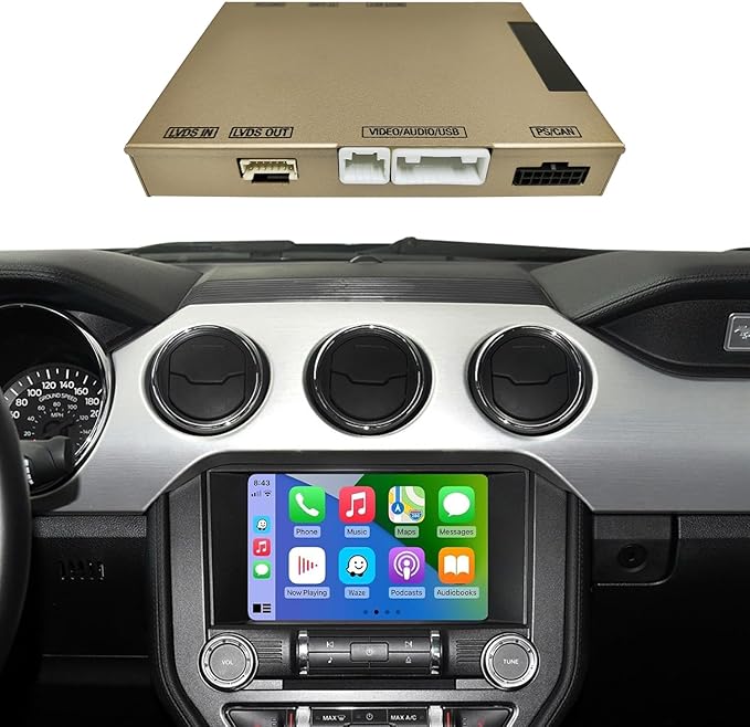 Road Top Wireless CarPlay Android Auto Retrofit Kit for Ford Sync 2 (2013–2015) with 8" Factory Screen, CarPlay Interface Decoder for F150 Explorer Escape Focus Edge Expedition Fiesta Flex