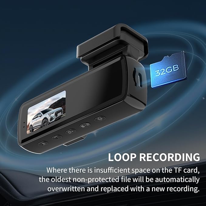 Front Dash Cam for Cars: 1080P Dash Camera Mini Front Dashcam with Car Camera 120° Wide Angle Super Night Vision 24 Hour Parking Monitor Loop Recording (Black)