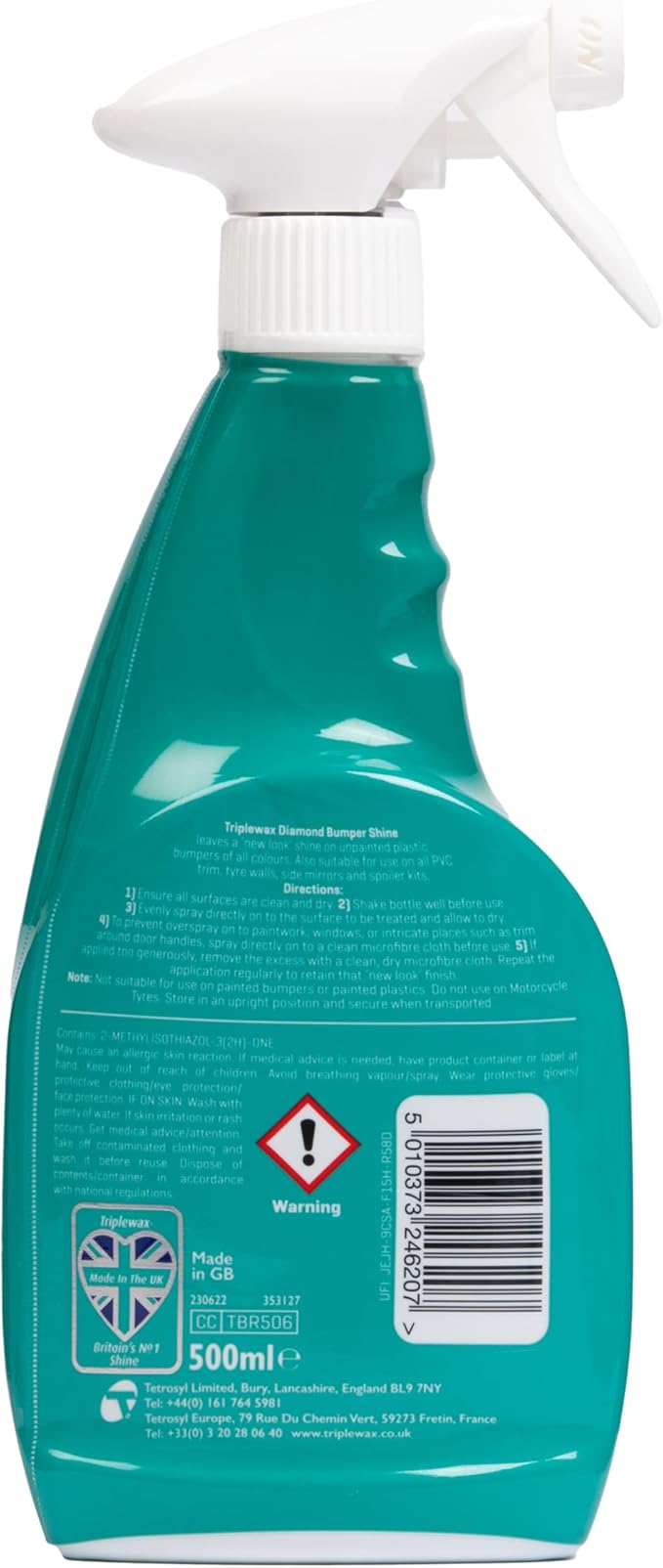 Bumper Shine – Plastic & Rubber Trim Restorer, Protects and Renews Faded Exterior Surfaces, 17 fl oz