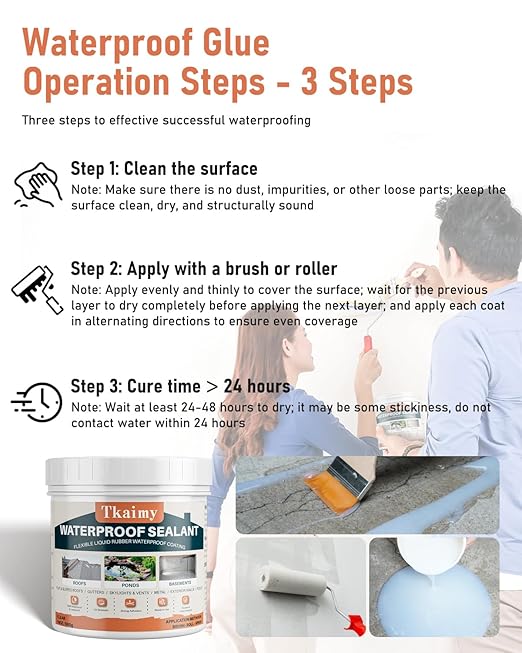 Transparent Invisible Waterproof Coating Agent, 17oz Liquid Waterproof Sealant Indoor & Outdoor Clear Water Sealant, Water-Based