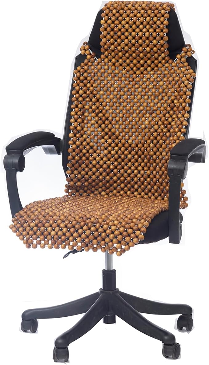Natural Olive Large Bead 18mm Beaded seat Covers for Cars Cooled Beaded car seat Covers Durable Wooden Beaded seat Cover Truck Mat Four Seasons Universal 1-PC (Olive Green)