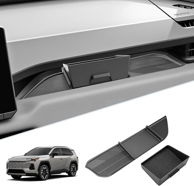 SKTU (3PCS 2026 RAV4 Center Console Organizer for 2026+ Toyota RAV4 (LE/SE/XLE Premium/Woodland/XSE/Limited) Console Tray & Co-Pilot Console Tray & ABS Drawer Storage Box 2026 RAV4 Accessories