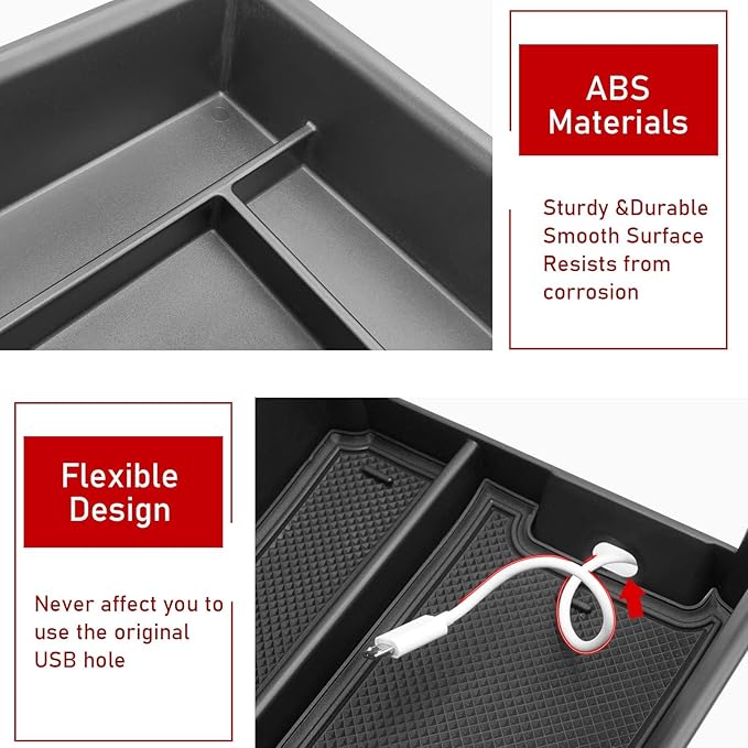TTCR-II Compatible with 2019-2024 2025 2026 BMW 3 Series Center Console Organizer, For BMW 4 Series Console Organizer Tray i4 G26 2021-2026, For G20 325i 328i 330i and G22 430i 440i Center Armrest Box