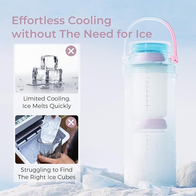 Momcozy 22oz Portable Breast Milk Cooler for Outdoor, Life Saver with 360° Total Cooling for 24 Hours, Larger Capacity Travel Breastmilk Chiller with 2pcs Baby Bottles for Breastmilk Storage, Pink