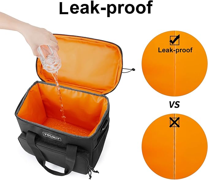 TOURIT Small Soft Cooler Bag Insulated, 24/35/46-Can Lunch Cooler Bag, Ice Chest, 14.6/24/32L Leakproof & Portable Coolers for Picnic, Beach, Camping, Work, Travel, Trip