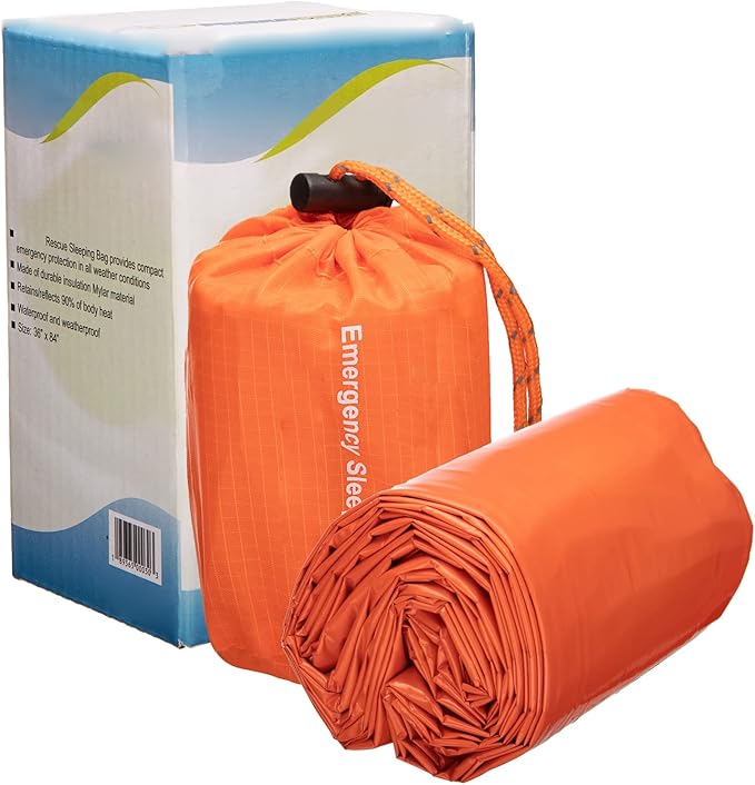 NovaMedic Emergency Sleeping Bag 5 Pack – 84"x36" Thermal Mylar Survival Bivy Sack – Waterproof, Lightweight & Compact Emergency Blanket for Camping, Hiking, Outdoor Survival & Travel