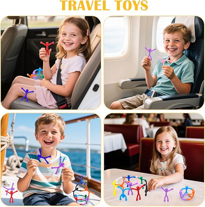 30Pcs Magnetic Travel Toys, Magnets Men for Kids, Cute Magnetic People Airplane Car Toddler Travel Essential, Fridge Magnets Sensory Fidget Toys for Adults Kids