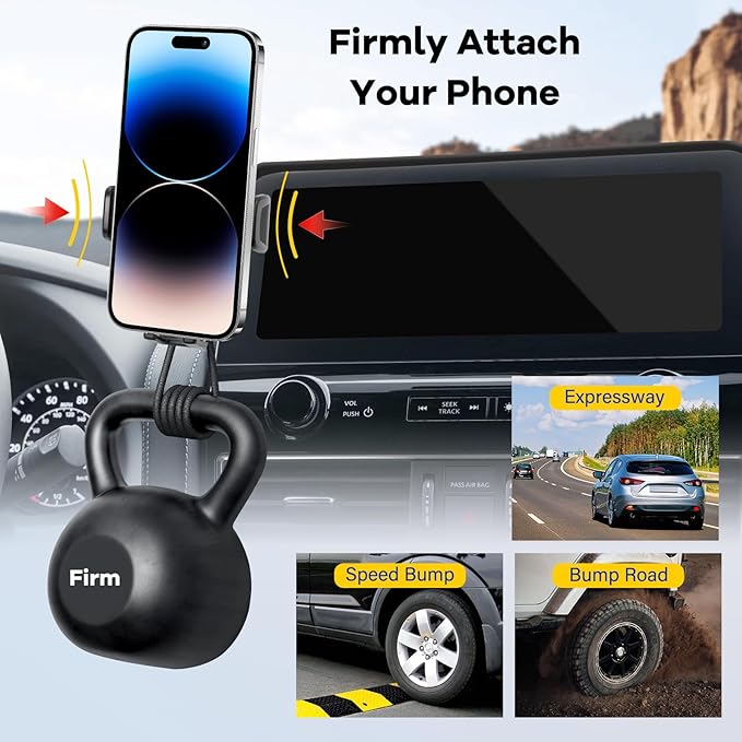 Car Phone Holder Custom for 2021-2024 Armada & 2022-2024 QX80 12.3-inch Screen Auto Interior Accessories Decoration Mobile Cell Phone Mount Bracket with Hands-Free & 360°Rotation
