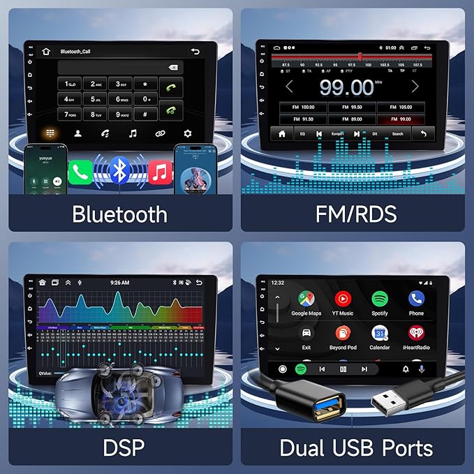 8Core 4G+64G Android 15 Car Radio for Chevrolet Chevy Camaro 2008-2015, Rimoody Car Stereo Wireless Carplay Android Auto GPS 5G-WiFi 9 Inch Touchscreen Bluetooth 5.0 DSP-36 59-UI Themes Backup Camera