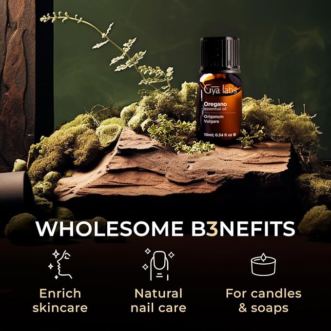 100% Pure Oregano Essential Oil - 0.34 Fl Oz - Oregano Oil for Hair, Skin, Diffuser, Aromatherapy & DIY Candle Making Scent
