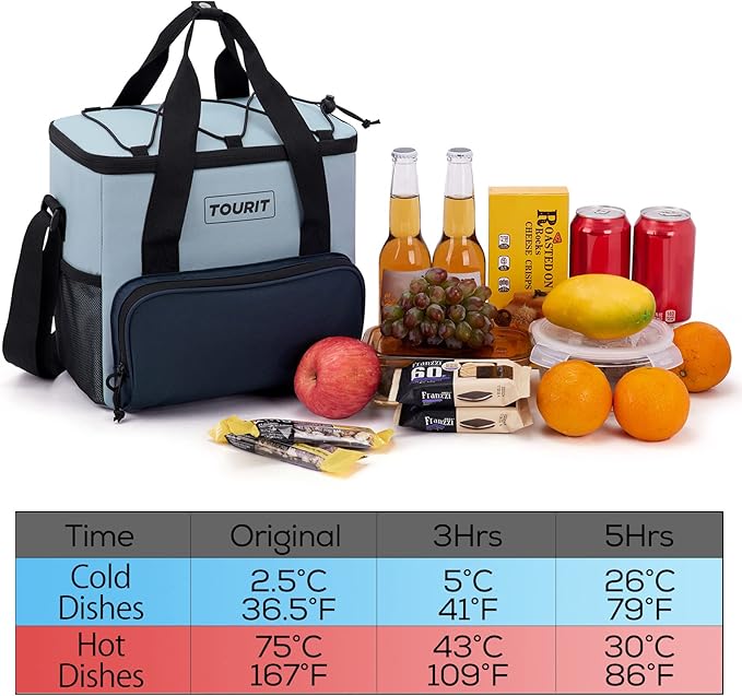 TOURIT Small Soft Cooler Bag Insulated, 24/35/46-Can Lunch Cooler Bag, Ice Chest, 14.6/24/32L Leakproof & Portable Coolers for Picnic, Beach, Camping, Work, Travel, Trip