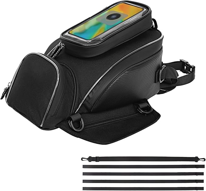 Motorcycle Tank Bag for Honda Rebel CMX 300 500 CMX300 CMX500, Strong Magnetic Waterproof Oxford Black Motorbike Quick Release Pannier Bag