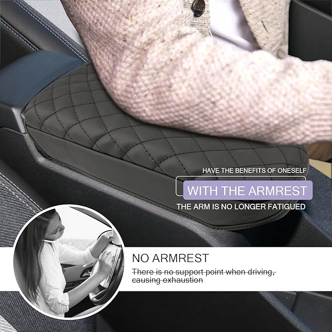 LUWU for 2025 2024 Chevy Trax Center Console Cover 2024 Trax Armrest Cover 2024 2025 Chevrolet Trax Accessories Console Pad 2024 2025 Chevy Trax LS/1RS/LT/2RS/Activ Armrest Console Cover Soft Leather