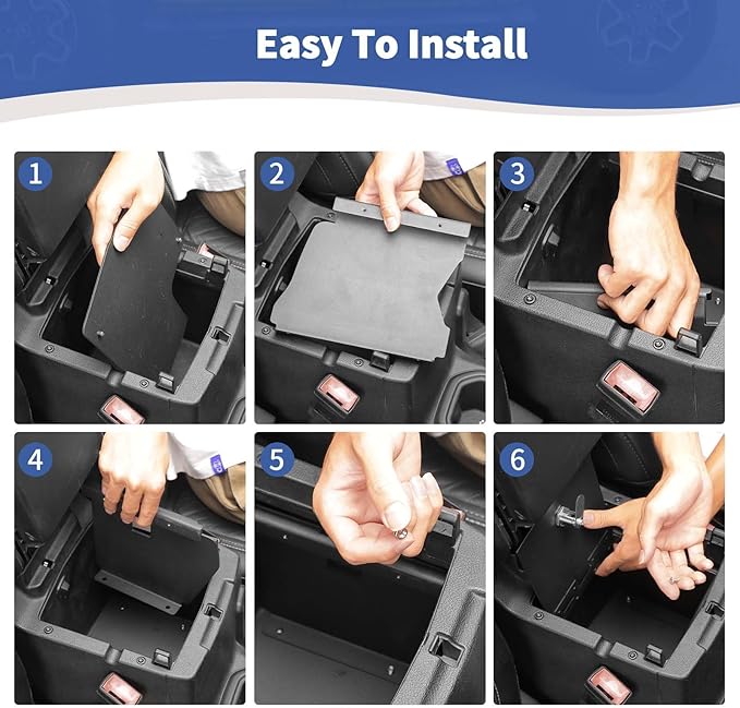 for Wrangler JL Center Console Organizer Gun Safe Box with Key Lock for Jeep Wrangler JL JLU 2018-Present for Gladiator JT 2020-Present Black Storage Accessories