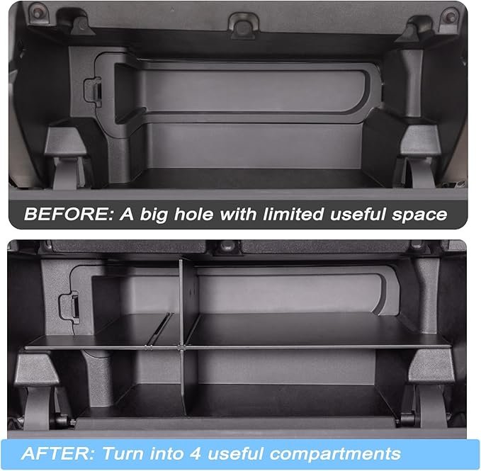 JKCOVER Glove Box Organizer Compatible with 2024 2025 2026 Toyota Tacoma(4th Gen Tacoma) Glove Box Compartment Insert Storage Divider Accessories (Patent Design