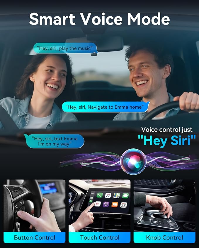 Burnt Sugar Wireless Carplay Adapter for iPhone Newly Upgraded, Ultra-Mini USB Design Wired to Wireless for Apple Car Play, Stable Low-Lag GPS Plug & Play for iOS 10+ & Cars from 2016+ (Starry Sky)