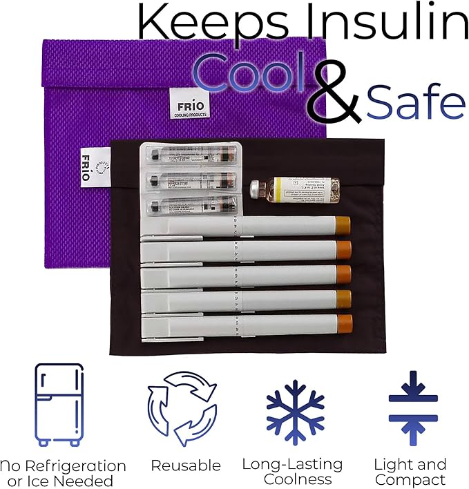 FRIO Cooling Wallet - Insulin Cooler for 45+ Hours of Stress Free On The Go - Purple - XL