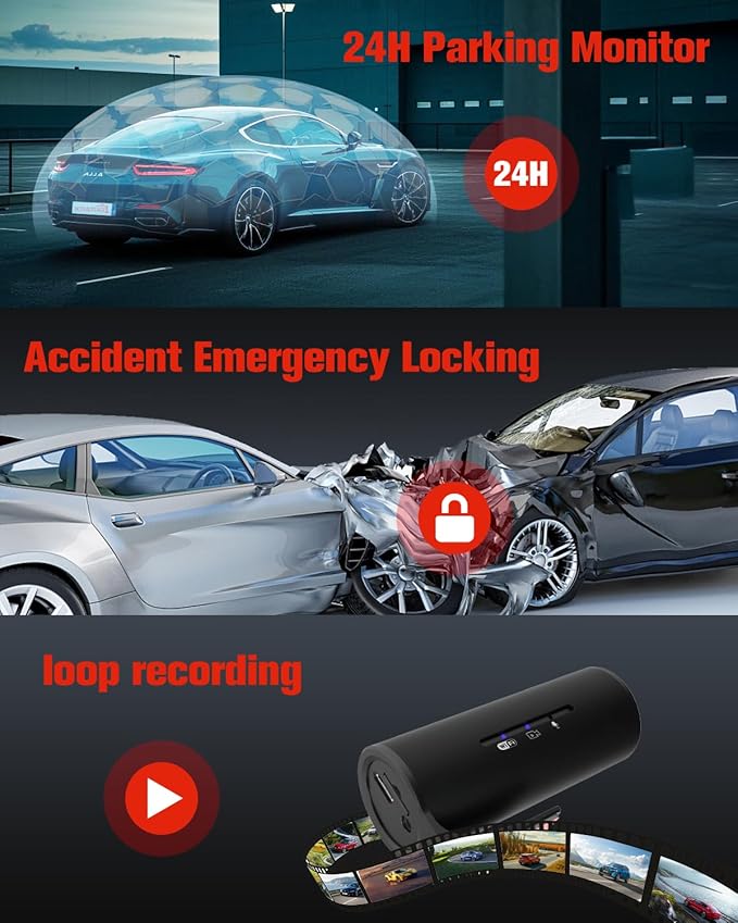Dash Cam 2K Car Camera,Mini Hidden Front Dash Camera for Cars,Free 32GB SD Card,Built-in WiFi,Night Vision,WDR,Loop Recording,G-Sensor,App Control,Support 256GB Max(C1)