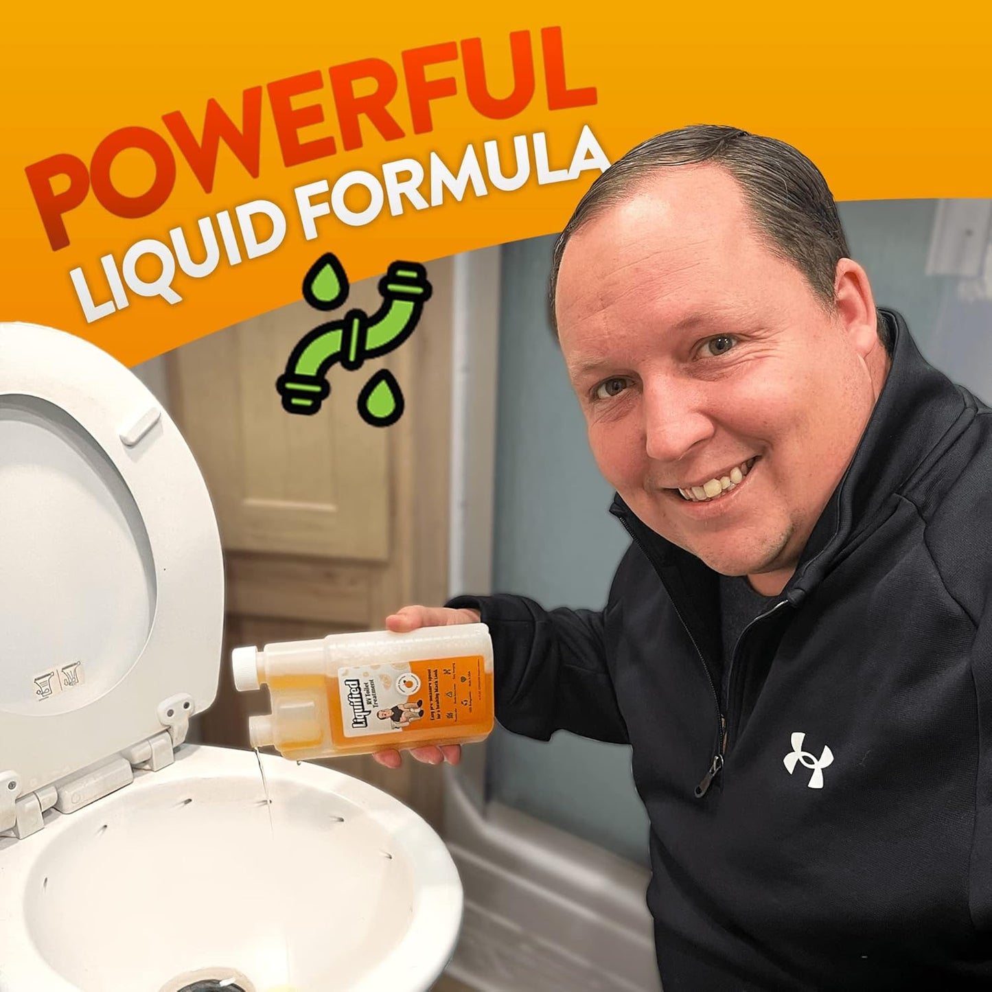 Liquified RV Toilet Treatment Bundle - Black Holding Tank Digester - Odor Eliminator - Orange Scent - Matts RV Reviews (Orange, 32oz, 3 Pack)
