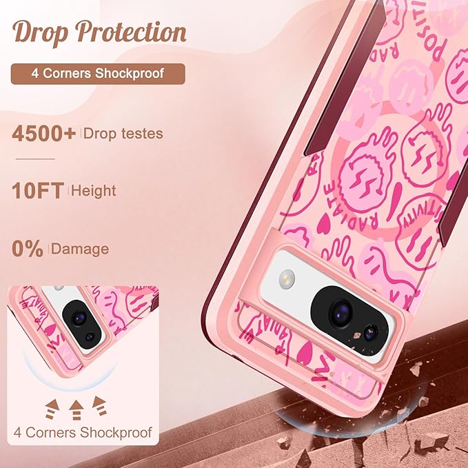 for Google Pixel 8A Case 6.1 Inch - Compatible with MagSafe Women Girls Cute Magnetic Protective Cover Girly Kawaii Pretty Fashion Heavy Duty Shockproof Design for Google Pixel 8A Phone Cases