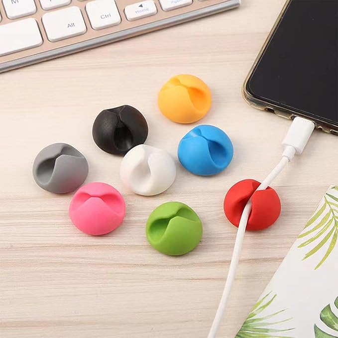 Easy Install Cable Holder Feature Cord Manager Auto Adhesive Design for Various Surfaces in Car Use to Organizers Wires Cable Management