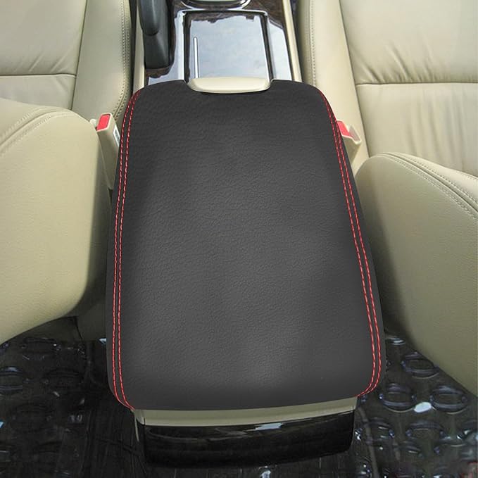 Compatible with Center Console Armrest Cover for Honda Accord 2008 2009 2010 2011 2012 Leather Arm Rest Storage Box Lids Cushion Protector Pad
