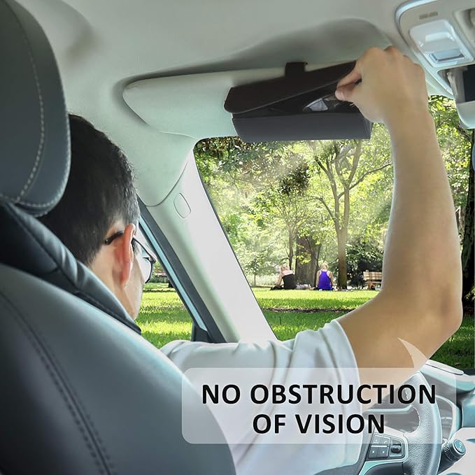 Accmor Sunglasses Holder for Car Sun Visor, Auto Eyeglasses Protective Storage Case, Vehicle Visor Accessories Organizer Box