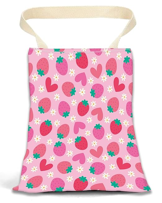 Car Garbage Can, Hanging Car Trash Can for Back Seat Organizer, Cute Strawberry Pattern