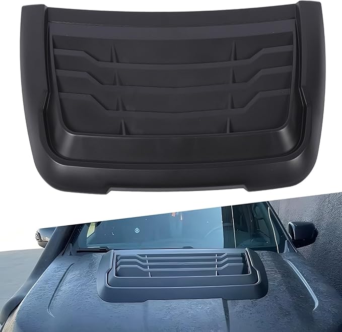 aqxreight Hood Air Intake Vent Scoop Cover ABS Excellent Heat Dissipation Sporty Look Bonnet Air Vent Cover Fit for XLT XLS XL 2015 to 2022 (Matte Black)
