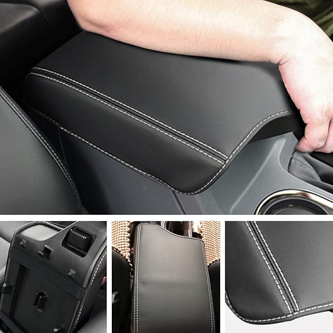 SXCY Fit for 2019 2020 2021 2022 2023 Ford Ranger Armrest Cover 2023 Ranger Center Console Cover 2023 Ranger Console Cushion Pad 2023 Ranger Seat Box Cover Protection 2022 2023 Ranger Accessories