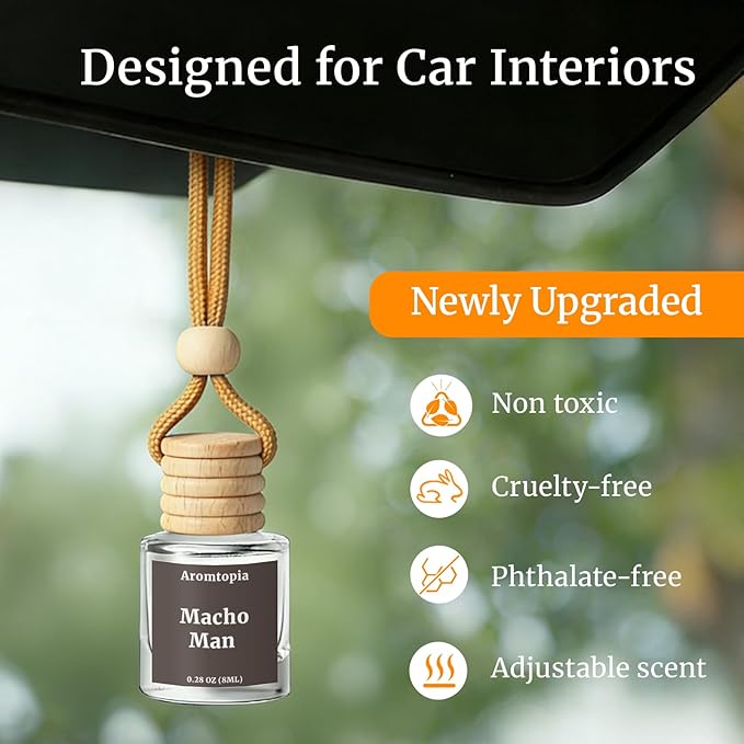 Hanging Car Air Freshener - Aromtopia Woody Scent Car Fragrance Diffusers - Car Odor Eliminator - Long Lasting Scent - Auto Accessories - Wilderness, Pack of 2