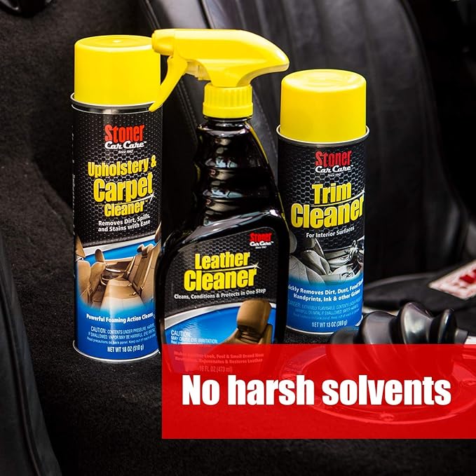 Stoner Car Care 95400 Leather Cleaner and Conditioner for 3-in-1 Car Interior Cleaner to Rehydrate Protect and Preserve Leather Surfaces, 16 Fl Oz, Pack of 1