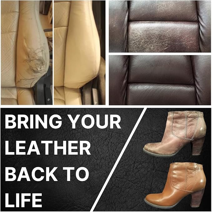 Doc Bailey’s Vinyl & Leather Restoration Re-Dye & Repair-A-Tear Kit - Easy, Effective, and Versatile Leather Repair Solution for Furniture, Jackets, Car Interiors and More