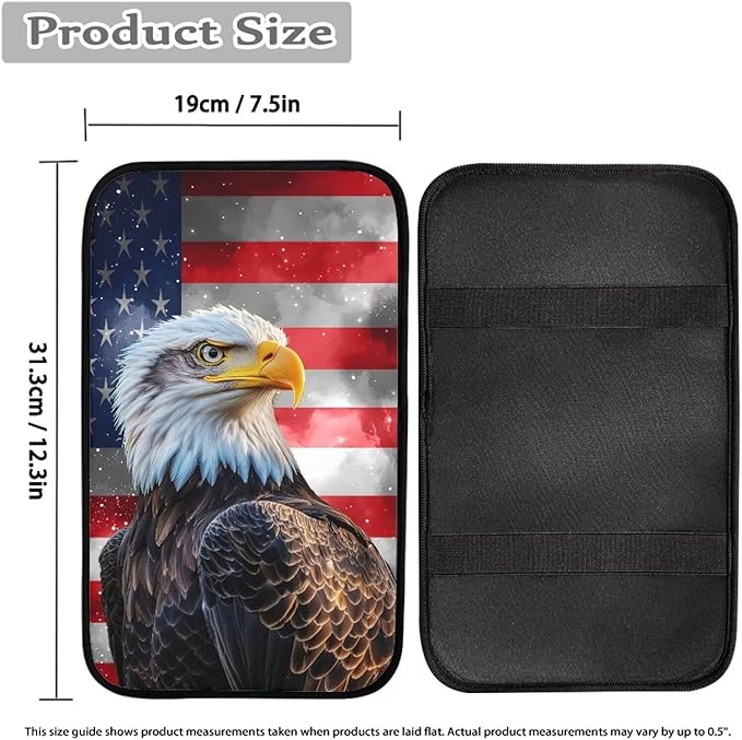 Egale Print Auto Armrest Box Cover Car Arm Rest Seat Storage Box Mat Arm Rest Cushion Pads Dog & Cat Paws Protector Universal Fit for SUV/Truck/Vehicle