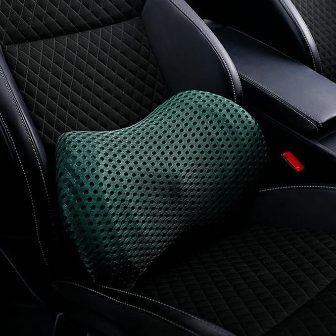 Car cushion, car waist cushion, lumbar support, car backrest cushion, lumbar protection, driver's seat lumbar support, car seat (green)