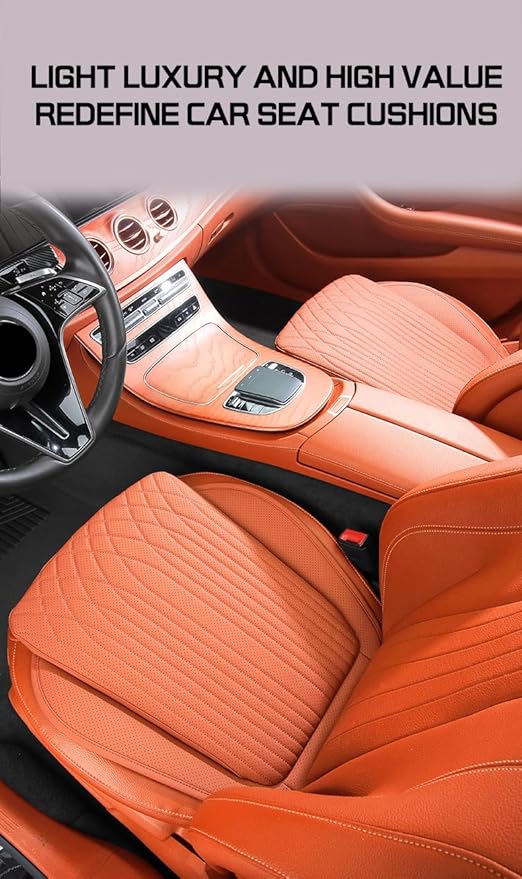 Car Seat Cushion Fit for BMW Accessories Front and Rear Seat Pad for Car Driver Seat Office Chair Orange(1PC)