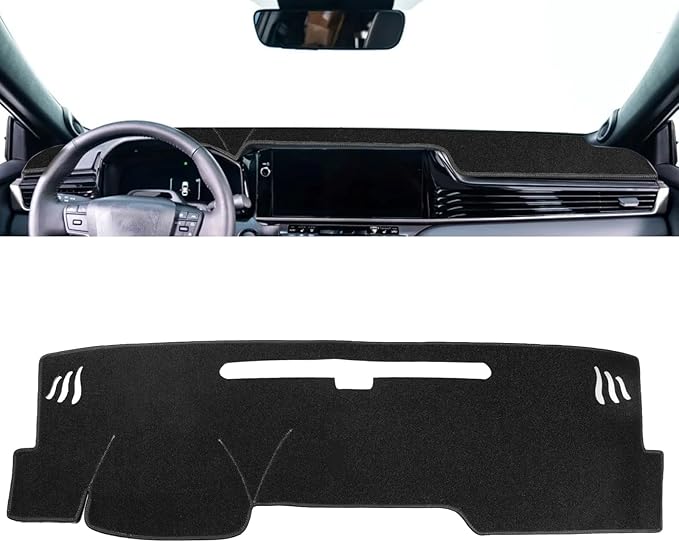 x xotic tech Center Console Dashboard Mat Compatible with Toyota Camry 2025 2026 Without HUD, Pre-Cut Non-Slip Sunshade No Sun Glare UV Rays Protector Dash Carpet Pad Black Cover