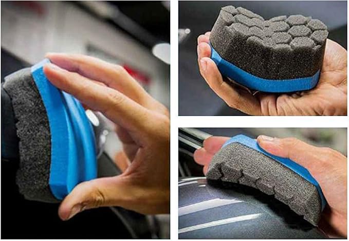 3Pcs Tire Shine Applicator Pads - Perfect for Applying Tire Shine, Wet, Gel, or Balm - Durable and Reusable Cleaning Foam Sponge