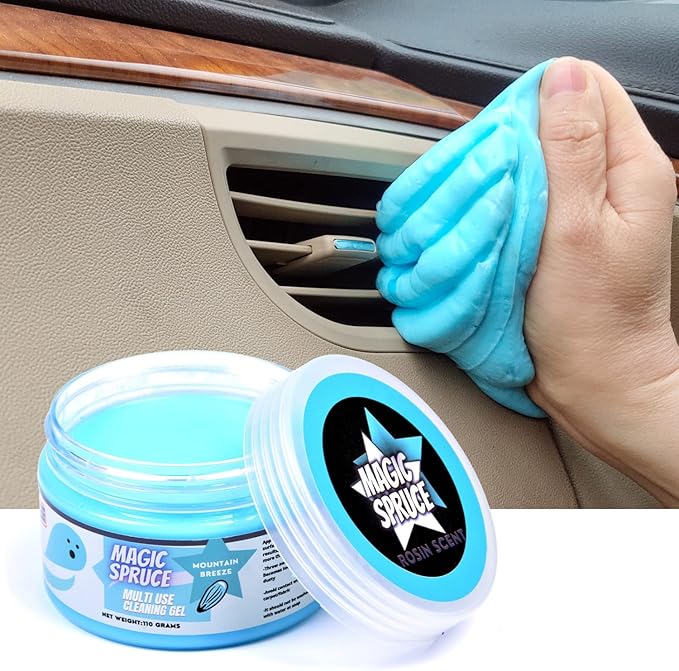 Magic Spruce Car Cleaning Gel Detailing Putty Interior Cleaner 2 Pack Car Slime Pc Laptop Computer Detail Tools Cleaning Accessories Stocking Stuffers for Men Women for Gifts for Men Women